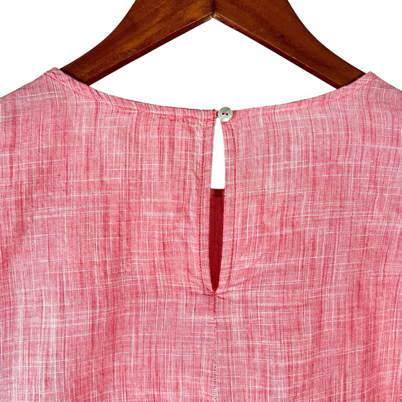 Beach Lunch Lounge Collection Womens Pink Cotton Top Pearl Embellishments Medium - Picture 8 of 10